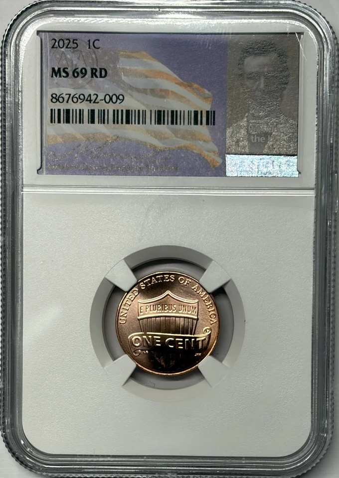 2025 P Lincoln Shield NGC MS69 RD Signature Portrait Labels Top Pop - Image 3 of 3