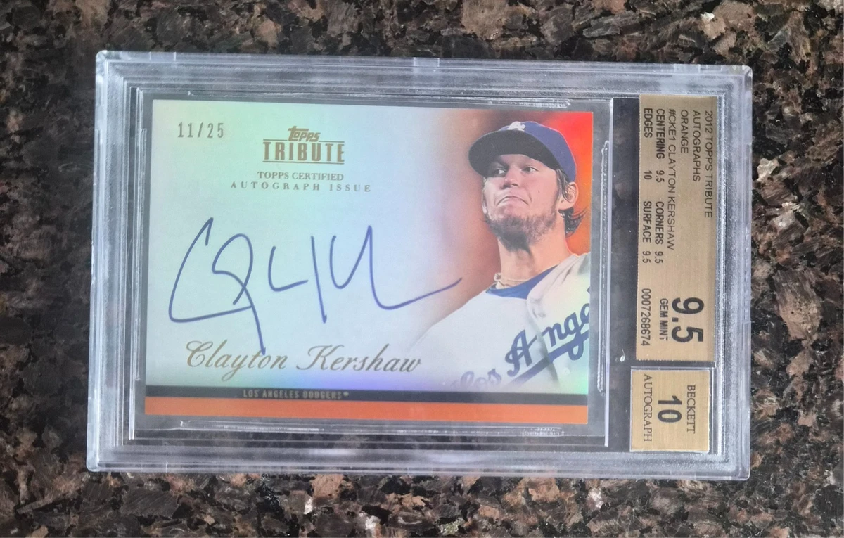Clayton Kershaw Serial Numbered Baseball Sports Trading Cards for