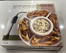 Heated Chip And Dip Tray Ecd-88 New In Box Kitchen Selective Electric Superbowl