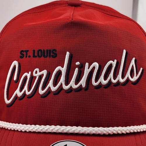 St Louis Cardinals Golfer Hat, Red Cap w/Rope, 47 Script Hitch, Snapback - Picture 6 of 10