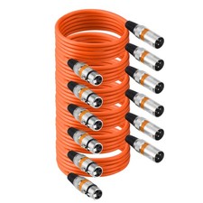 6 Pcs XLR Cables, 6.5 ft Microphone Cable for Live Recording Studios, Origin