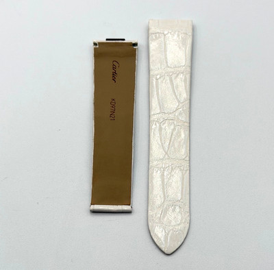 Cartier Santos Dumont White White Alligator Strap KD97IN21 21/18mm