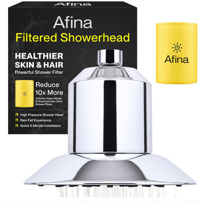 Afina A-01 gefilterter Duschkopf - Hochdruck, Chrom/Edelstahl Oberfläche - NEU