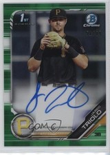 2019 Bowman Draft Chrome Pick Green Refractor 51/99 Jared Triolo Auto 17hv