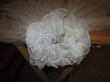 Bride's Wedding Veil--2 layers--Comb and Petal top with pearls See pictures