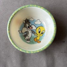 Warner Bros Baby Looney Tunes Sylvester Tweety Bowl Vintage Melamine
