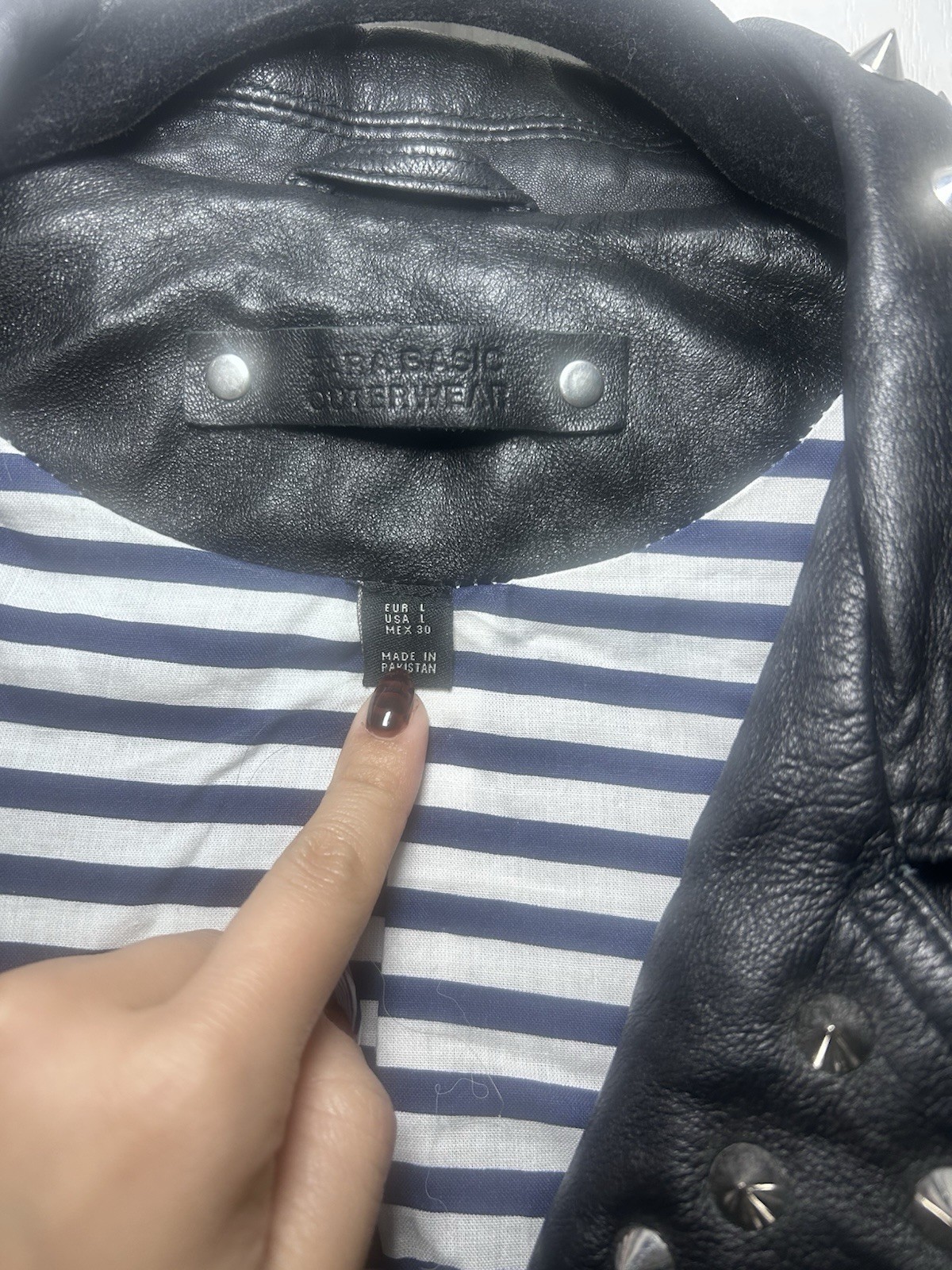 Zara Real Leather Studded Patchwork Jacket - image 6