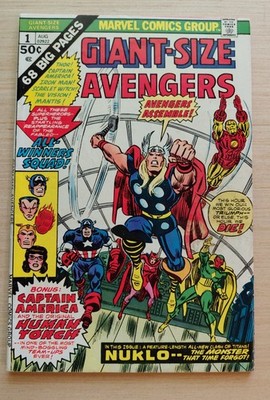 Giant-Size AVENGERS #1 (Marvel 1974) First App of Nuklo, Early Invaders App