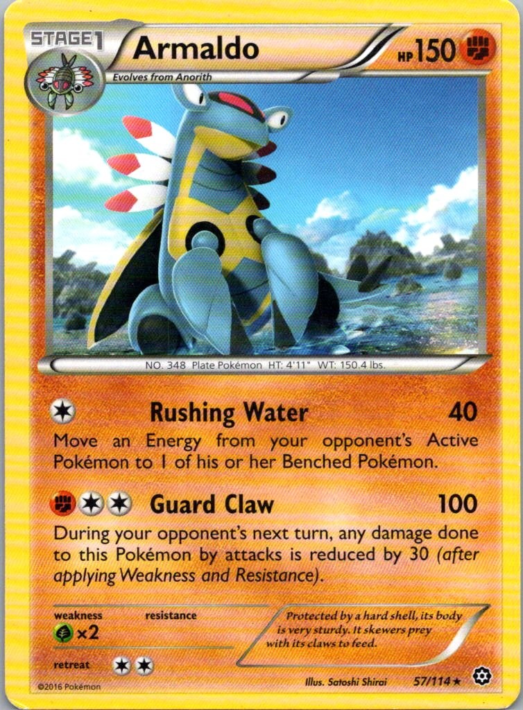 Pokemon TCG Armaldo 57/114 Steam Siege LP