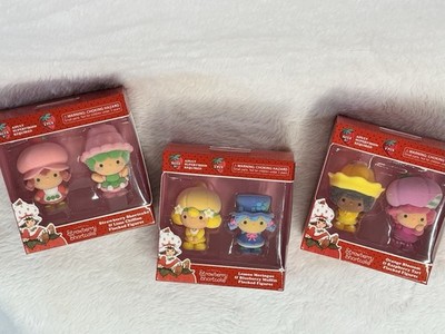 Strawberry Shortcake Flocked Figures Complete Set of 6 Berry Friends Dolls NEW