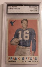 Frank Gifford Cards, Rookie Cards and Autographed Memorabilia Guide 14