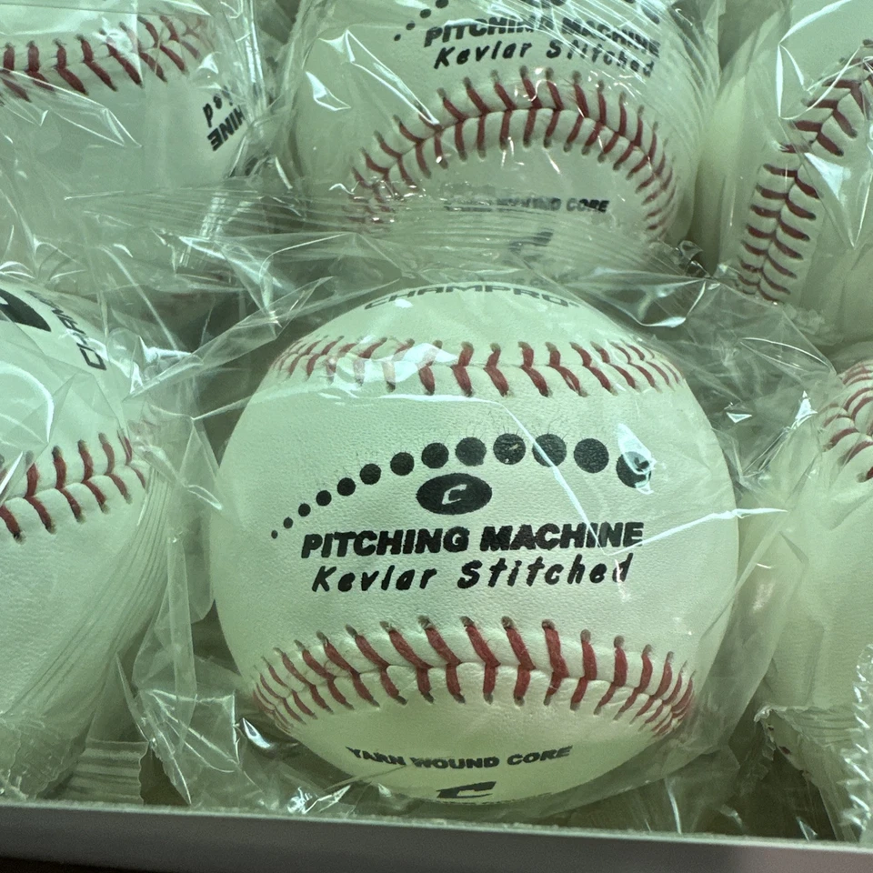 Bolas de beisebol costuradas para máquina de arremesso Champro - Pacote com 12 - Novas em folha - Imagem 3 de 4