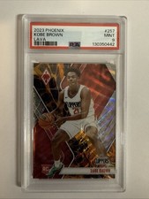 2023-24 Phoenix Rookies Lava Prizm #5/75 Kobe Brown #257 Rookie RC PSA 9 / POP 2