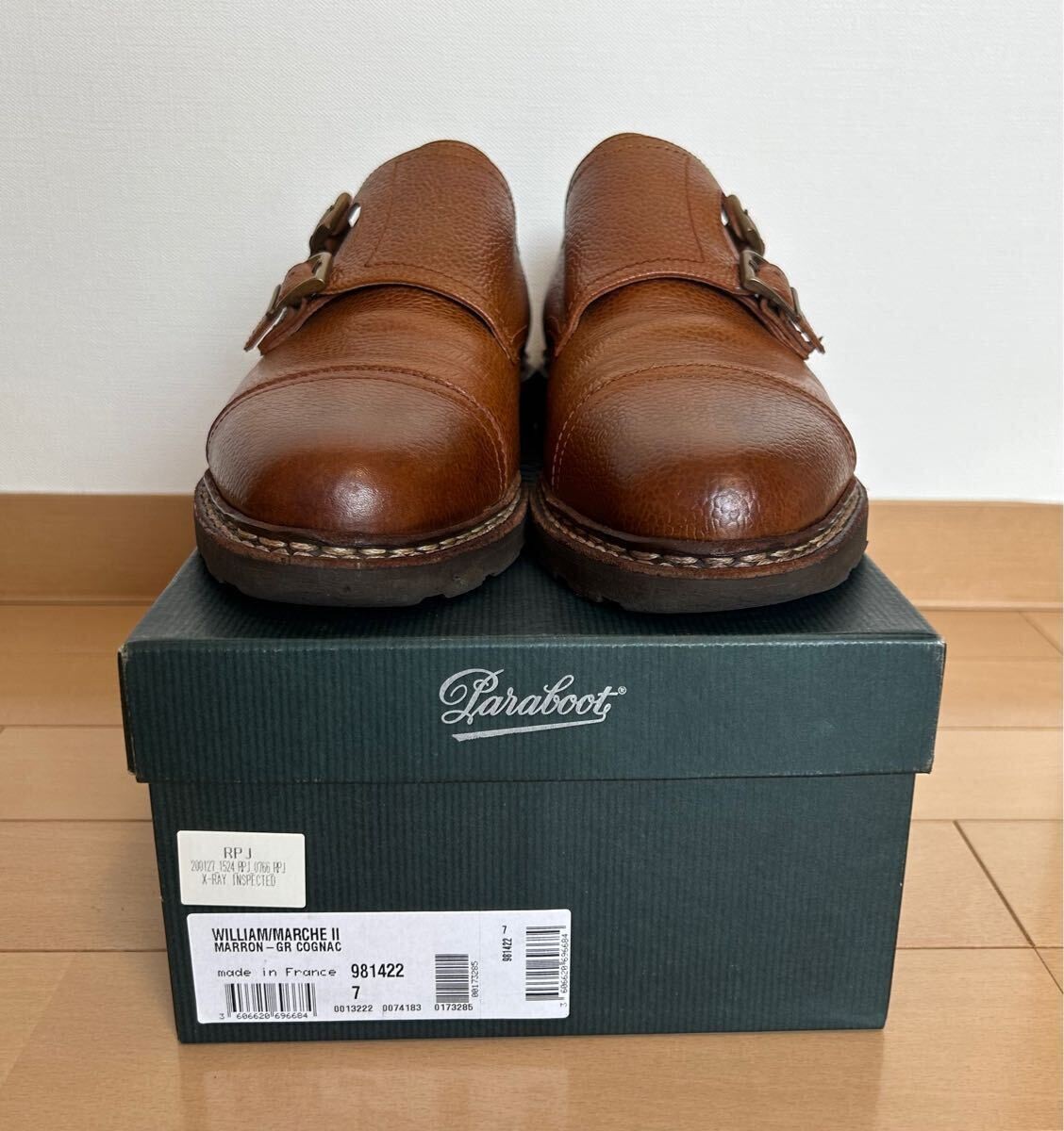Paraboot WILLIAM GR COGNAC UK 7.0 25.5cm Used Cognac Grain Paraboot WILLIAM GR COGNAC UK 7.0 25.5cm Used Cognac Grain