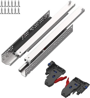 Undermount Soft Close Drawer Slides Full Extension 3D Locking 24 Inch 6 Pair