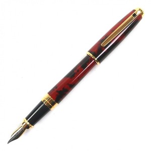 Dupont fountain pen Olympio genuine lacquer Red Marble 18K M Nib Collectible