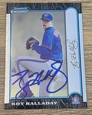 1999 ROY HALLADAY Signed Bowman ROOKIE Card-HOF-TORONTO BLUE JAY. rookie card picture