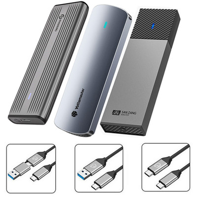 M.2 NGFF NVMe SATA USB C 3.2 GEN 2 Adapter Externes SSD Gehäuse Case Multi Typ