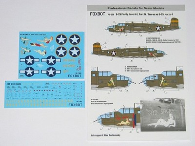 Foxbot 72026 B-25 Mitchell Pin Up Nose Art Part IV