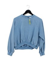Mint Velvet Women's Hoodie XS Blue Cotton with Elastane Pullover