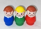 Vintage Fisher Price Little People Lot of Girls Blue Green Red