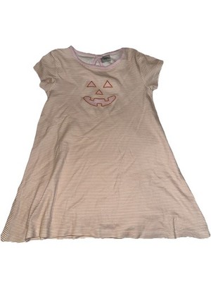 Pippa Kids Halloween Pumpkin Stripe Dress Size 6 Pima Cotton