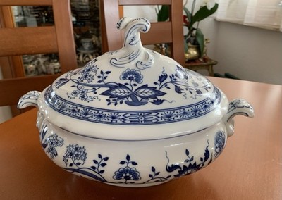 Hutschenreuther Zwiebelmuster Maria Theresia Suppenterrine mit Deckel 1. Wahl