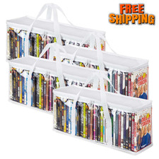 Stock Your Home DVD Storage Bags Set of 4 WHITE Colore