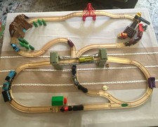 Thomas  Friends Mixed Wooden Lot w/ IMAGINARIUM SUSPENSION BRIDGE, TRAINS  