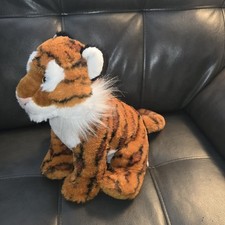 Wild Republic Tiger Plush 12" Sitting Bengal Stripes Jungle Denver Zoo Realistic