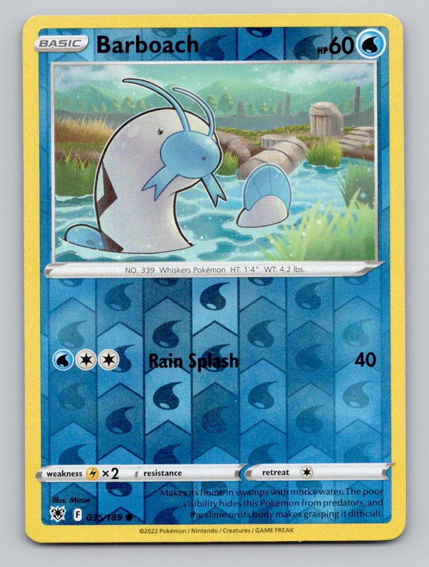 Reverse Holo Barboach 035/189 Common Astral Radiance Pokemon