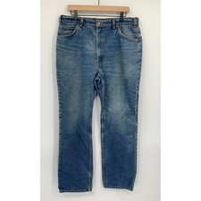 Vintage Levis 506 Jeans Mens 36x30 Blue Orange Tab Distressed Fade Made Canada