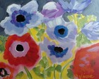 MONA VIVAR 11x14 Contemporary Expressionist Floral Original Acrylic Painting — photo 1