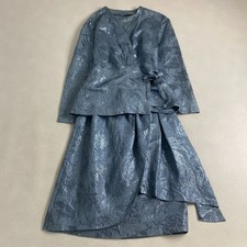 Christian Dior Set-Up All-Over Pattern Lam Light Blue Haori Jacket W4551