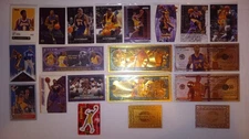 KOBE BRYANT HP 20 CARDS LOT/BANK NOTES GOLD AND SILVER/INSERTS/ANTHOLOGY/ RC'S!!