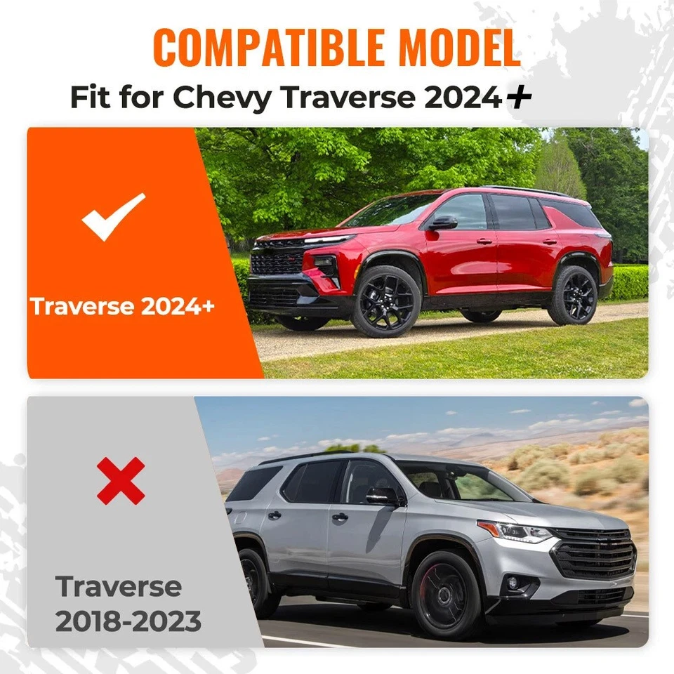 2P Running Boards for Chevy Chevrolet Traverse 2024-2025 Side Steps Nerf Bar  - Image 2 of 4