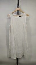 Quince Women 100% European Linen Tank Mini Dress White M