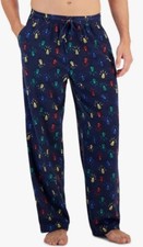 Club Room Men's Fleece Pajama Pants Christmas Lights Holiday Size Large. NEW