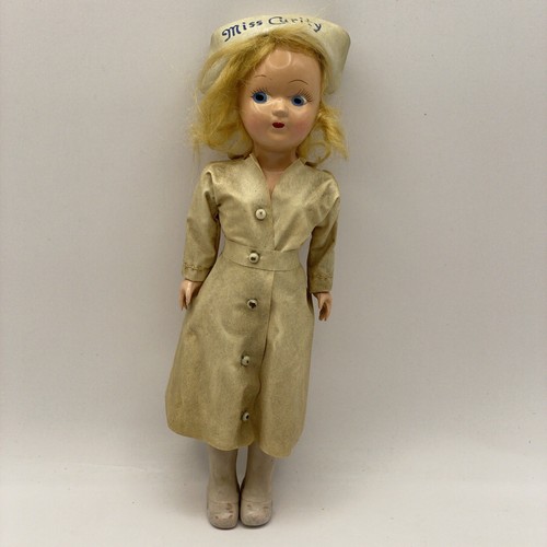 Vintage Miss Curtis Krankenschwester Puppe Kunststoffkörper Vinyl Uniform feste Augen