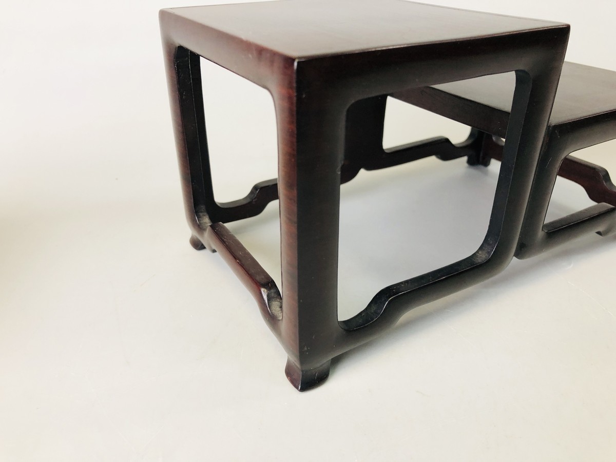 Y7283 FLOWER STAND wooden small display decorative shelf Japan