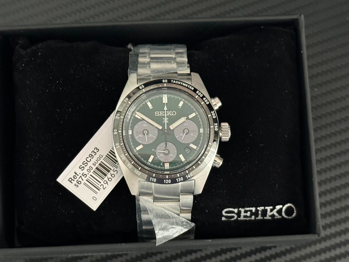 SEIKO ダイバーズウォッチ クロノグラフ　solar 中古品 SEIKO SSC933 Prospex Speedtimer Solar Chronograph GREEN SSC933