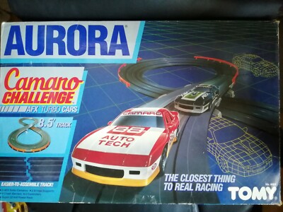 Scalextric, Tyco, Tomy Aurora AFX Camaro Challenge SET KOMPLETT 2 AUTOS