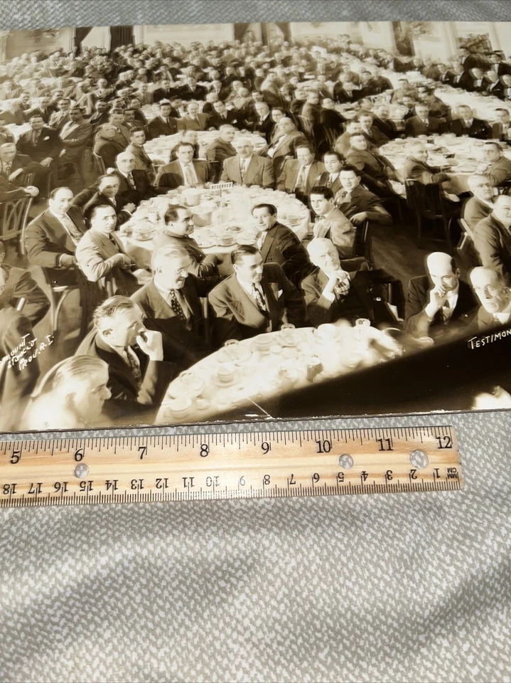 Foto 1948 9 x 18,5 en Narragansett Hotel Providence RI Jefe de Policía Cita Foto 4 de 4