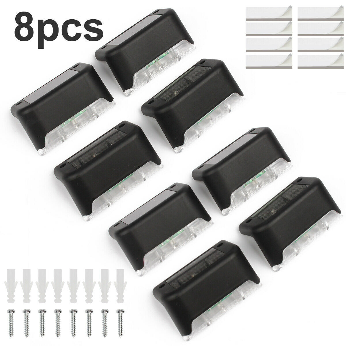 YAOBLUESEA Pack of 6 Solar Lights Outdoor Garden Waterproof LED Fence