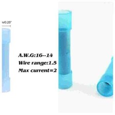 16-14 Gauge Wire Butt Connectors Blue Nylon 16-14 AWG Crimp Terminals 20/200PCS