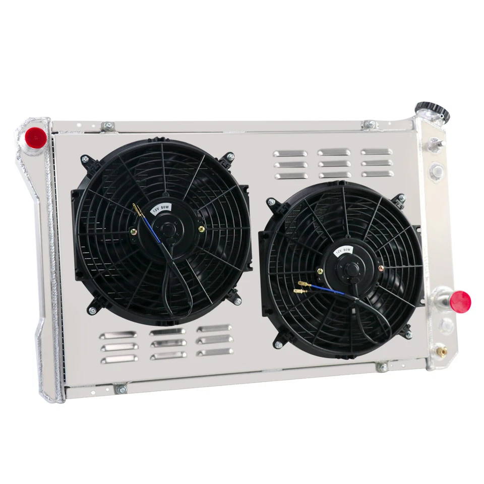 CC951 4Row Radiator+Shroud+Fan For 1982-1992 1991 Chevy Camaro Iroc-Z RS Z28 V8 Foto 4 de 4