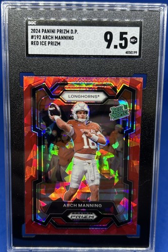 2024 Panini Prizm Draft Picks Rated Prospect Arch Manning Red Ice Prizm SGC 9.5