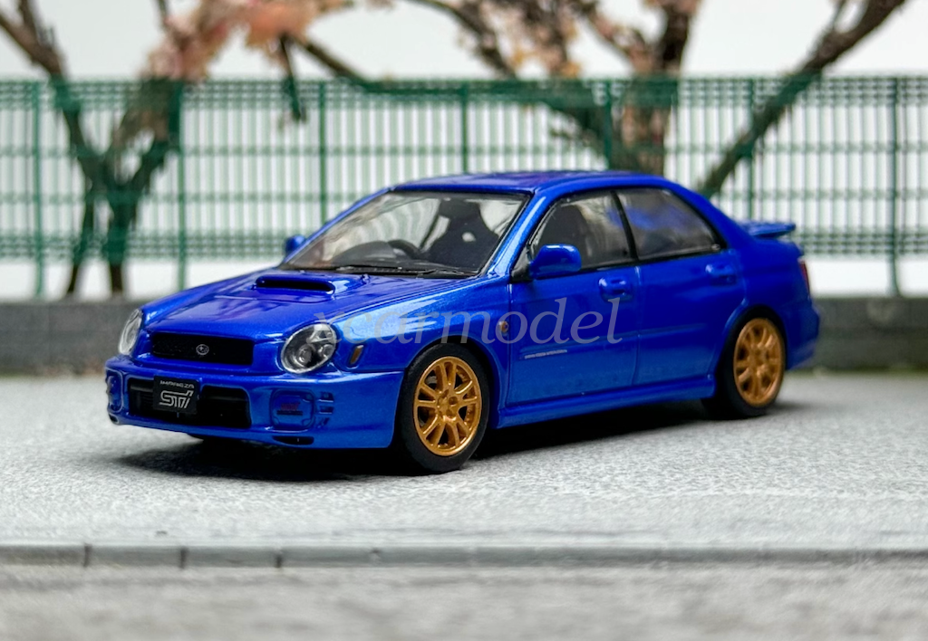 1:64 Scale Furuya Blue Impreza WRX STI VII 7 Sedan Sport Diecast