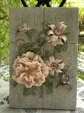 8.75" X 6" FLORAL GARDEN PLAQUE