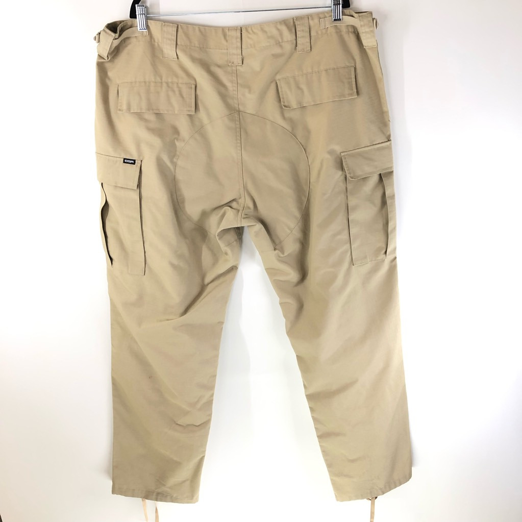 CQR Mens Ripstop Tactical Cargo Pants Khaki Pockets F… Gem